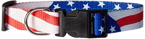 COLLAR PATRIÓTICO PERRO DUKES KOLE KI-AA125 - NEGRO/BLANCO/AZUL/ROJO/PLATEADO Foto 3 de 3