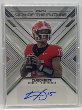 2025 Pulse Stratos Football Sign Of The Future Silver Auto #16/20 Carson Beck SP