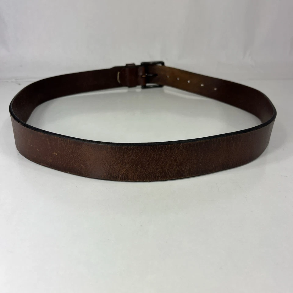 Cinturón Dockers Usado Ancho Marrón Cuero Genuino - Para Hombre Talla 40 Foto 4 de 4