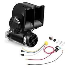 Train Horn Air Horn for Truck, 12V 150DB Snail Electric Train Horn with Black