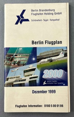 Berlin Flughafen Fahrplan Winter 1999/2000 Airline Flughafen Flugplan SXF TXL THF