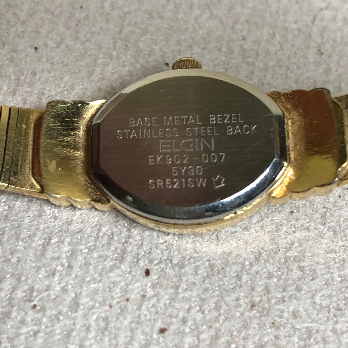 Elgin Women EK902-007 Dress Diamond Accent Two Tone Oval Quartz