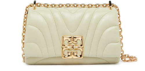 GIVENCHY 4G Small Almond Green Leather Shoulder Bag New And Authentic