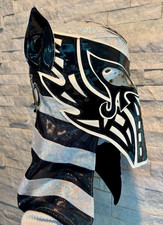 Máscara Esfinge Semi Pro Grado Lucha Libre Mexicana AAA, CMLL, AEW, WWE Negra