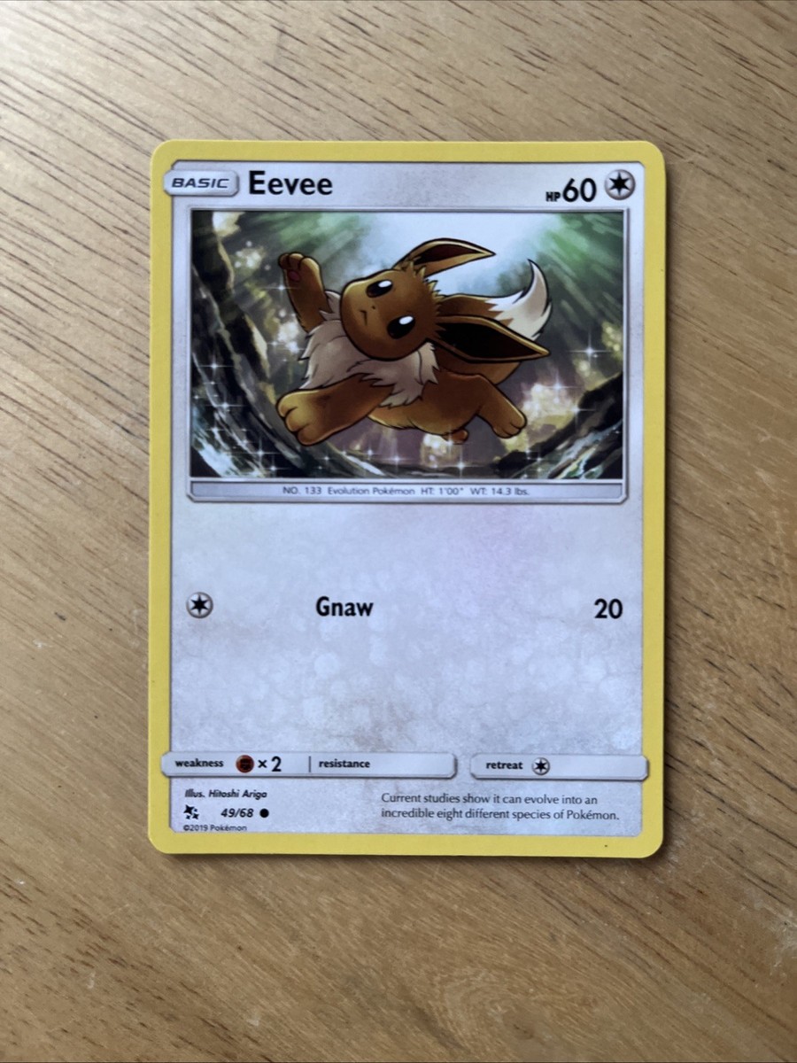 2019 eevee pokemon card Eevee 49/68 - Hidden Fates - Regular