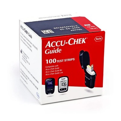 Accu-Chek Guide Blood Glucose Test Strips (100 Total).
