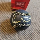 Luis Tiant PSA DNA Autograph Black Baseball Signed In Gold Paint Pen