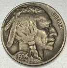 1934-P Buffalo 🦬 Indian Head Nickel 5c VG Very Good ST155