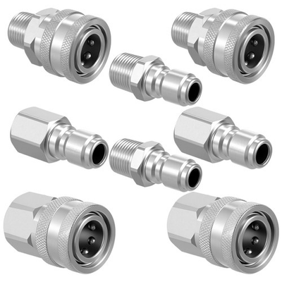 #ad #ad 8 PCS 3 8 Inch Pressure Washer Quick Connect Fittings Kit Stainless Steel NPT $36.44