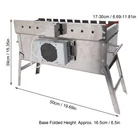 Rotating BBQ Grill Stainless Steel Barbecue Grill Portable Charcoal Grill Fo NEW