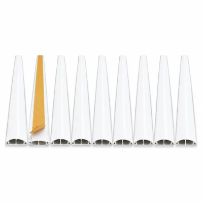 8x 1m Kabelkanal 50 x 12 mm TV Fussboden Wand Kabelbrücke selbstklebend Boden - Bild 1 von 4
