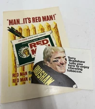 Vtg 80’s Red Man Chewing Tobacco Advertising Pieces w/ Terry Bradshaw