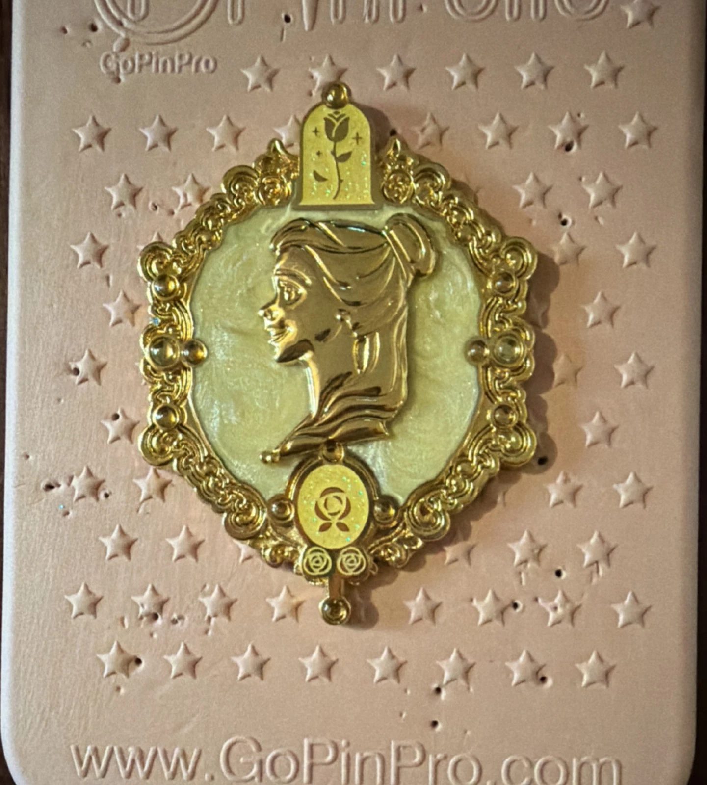 Disney Beauty and the Beast Glitter Pin, Single Collectible