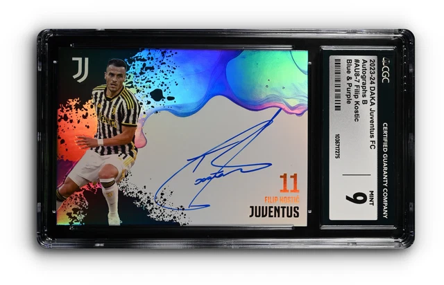 2023-24 DAKA Juventus FC - Filip Kostic ON CARD AUTO /11 #AU8-7 - CGC 9