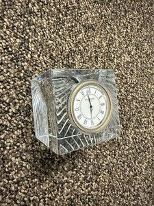 Waterford Crystal Cube Desk Seiko Clock Watch Ireland