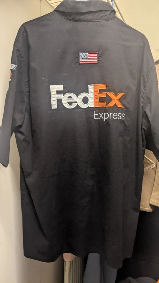 Botão FedEx Denny Hamlin Crew Chief para cima. Chase autêntico XL 2008. - Imagem 2 de 4