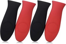 4 Packs Silicone Hot Handle Holder Kitchen Heat Resistant Fry Pan Milk Pot