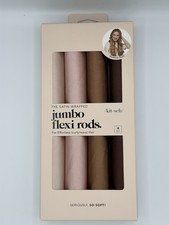 Kitsch Jumbo Flexi Rods Satin Wrapped For Effortless Curly/Wavy Hair 4 Rods