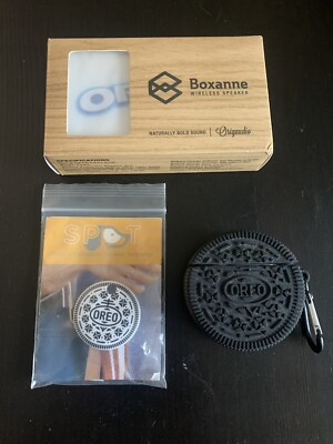Nabisco Oreo Lot 3 Item Portable Bluetooth Speaker, Tile Tracker & AirPod Case