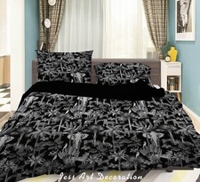 3D Animals Birds Palms Pattern Quilt Cover Set Duvet Cover Bedding Pillowcases