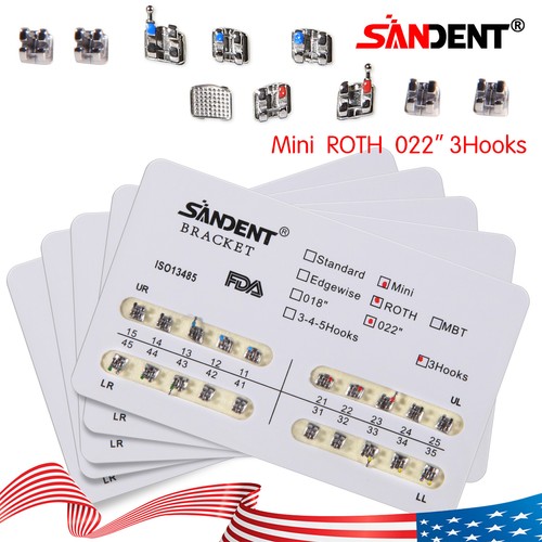 10 Kits zahnärztliche kieferorthopädische Halterungen Mini/Standard MBT/Roth 022 Haken 3 4 5/3 - Bild 41 von 70