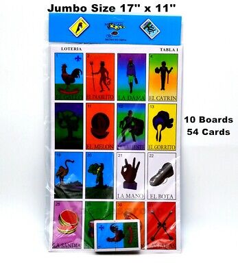 Mexican Bingo Loteria Mexicana 10 Playing Boards 54 Playing Cards