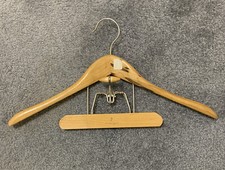 Vintage JC Penny Wood Suit Hanger Coat Jacket Pant Clamp Heavy 1980s