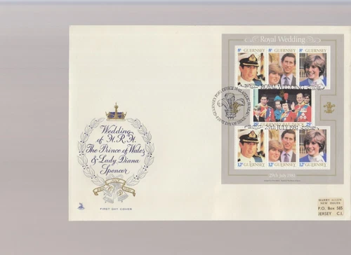 GB Bailiwick of Guernsey First Day Cover 1981 - Royal Wedding (Large Cover)
