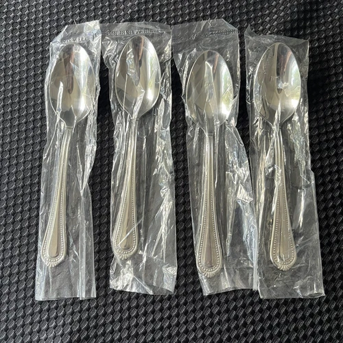 Mikasa REGENT BEAD 18/10 Stainless Teaspoons Set Of 4