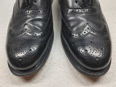 Executive Imperials 372 Black Leather Wingtip Saddle Oxford  display picture 3