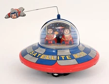 Classic SPACE SHIP X-II - Flying Saucer Wind-up  Collectible Tin Toy - Brand New