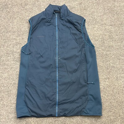 Mammut Rime Light IN Flex Vest Men's L Blue Ajungilak Pertex Insulated Stretch