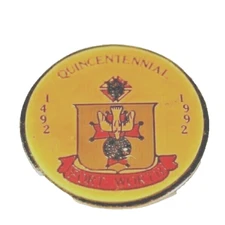 Fort Worth Quincentennial Pin Vintage 1492-1992 Historical Collectible Read