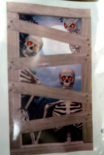 Halloween Spooky Skeleton Wall Door Cover Mural 42 x 72 Inch Party decor
