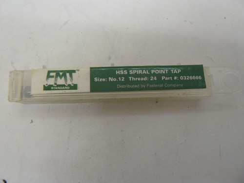 FMT 0326666 HSS spiral point tap size 12 thread 24 new - Afbeelding 1 van 3