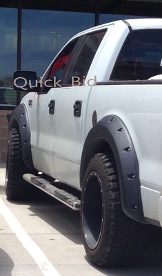 FENDER FLARES POCKET RIVET BOLT STYLE for 2009-2014 FORD F150 / NO-DRILL