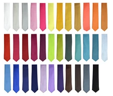 Fashion New Style Men's Unisex Solid Plain Neck ties Wide 2" 33 Color 