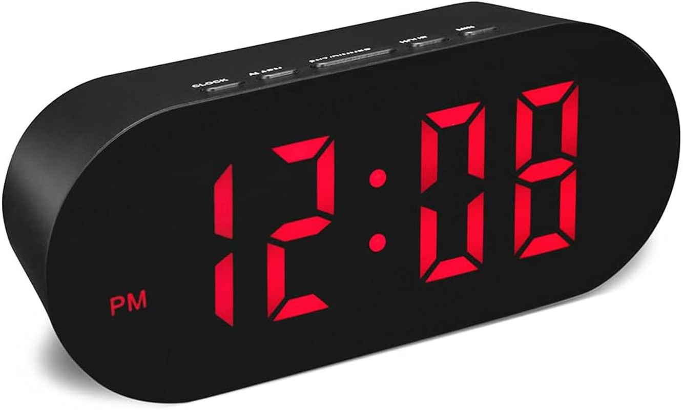 Simple Easy to Use Digital Alarm Clock,Small Compact,Auto Dim at Night