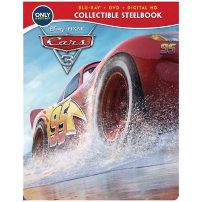 CARS 3 STEELBOOK (Bluray , dvd ) Best Buy Exclusive NEW - Last One !