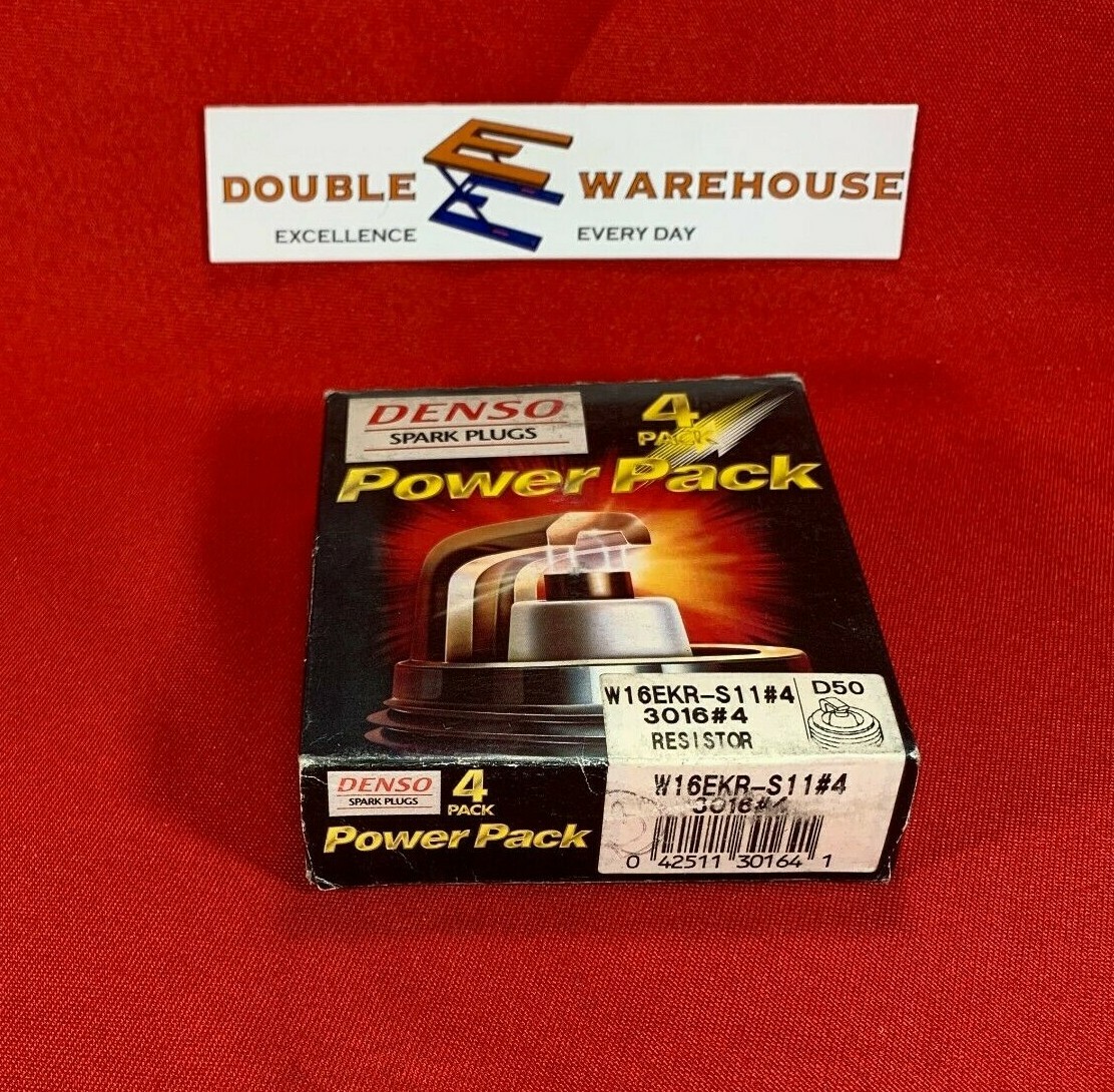 NOS Denso W16EKR-S11 3016 Resistor Spark Plug Power Pack SET OF FOUR NIP