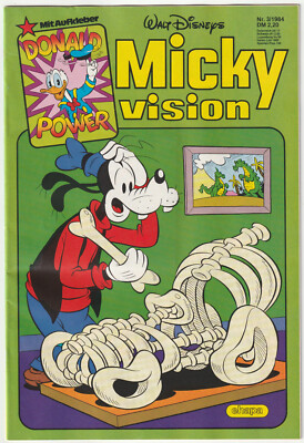   MICKYVISION #3/1984 + Aufkleber/Sticker, Ehapa/Walt Disney COMICHEFT TOP Z1