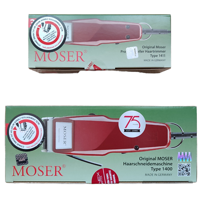 Moser Set 1400 Hair Clipper + 1411 Mini Trimmer Barber Classic