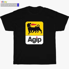 New Agip Racing Logo Black/White/Grey/Navy T-Shirt Size S-5XL