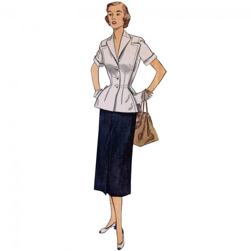 SUIT SEWING PATTERN Simplicity 9675 16-24 Womens Vintage 50s Skirt Jacket Uncut. - Picture 3 of 5