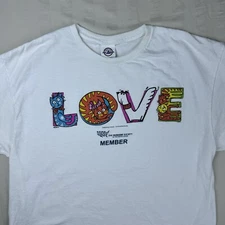 The Humane Society T Shirt Adult Size Large White Cotton LOVE Cats Dog Member