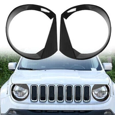 Front Light Headlight Lamp  Eyes Trim Cover For 2016-2018 Jeep Renegade TCZ