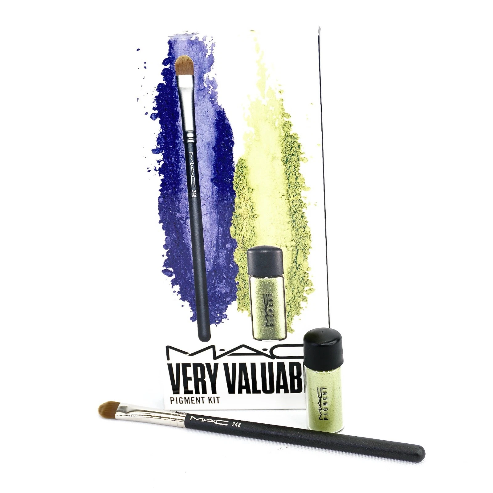 Mac Very Valuable Pigment Kit ~ EyeShadow:Chartreuse + Brush #248 ~ FullSize NIB