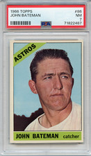 1966 TOPPS BASEBALL #86 JOHN BATEMAN, HOUSTON ASTROS - PSA 7 NM (22487)