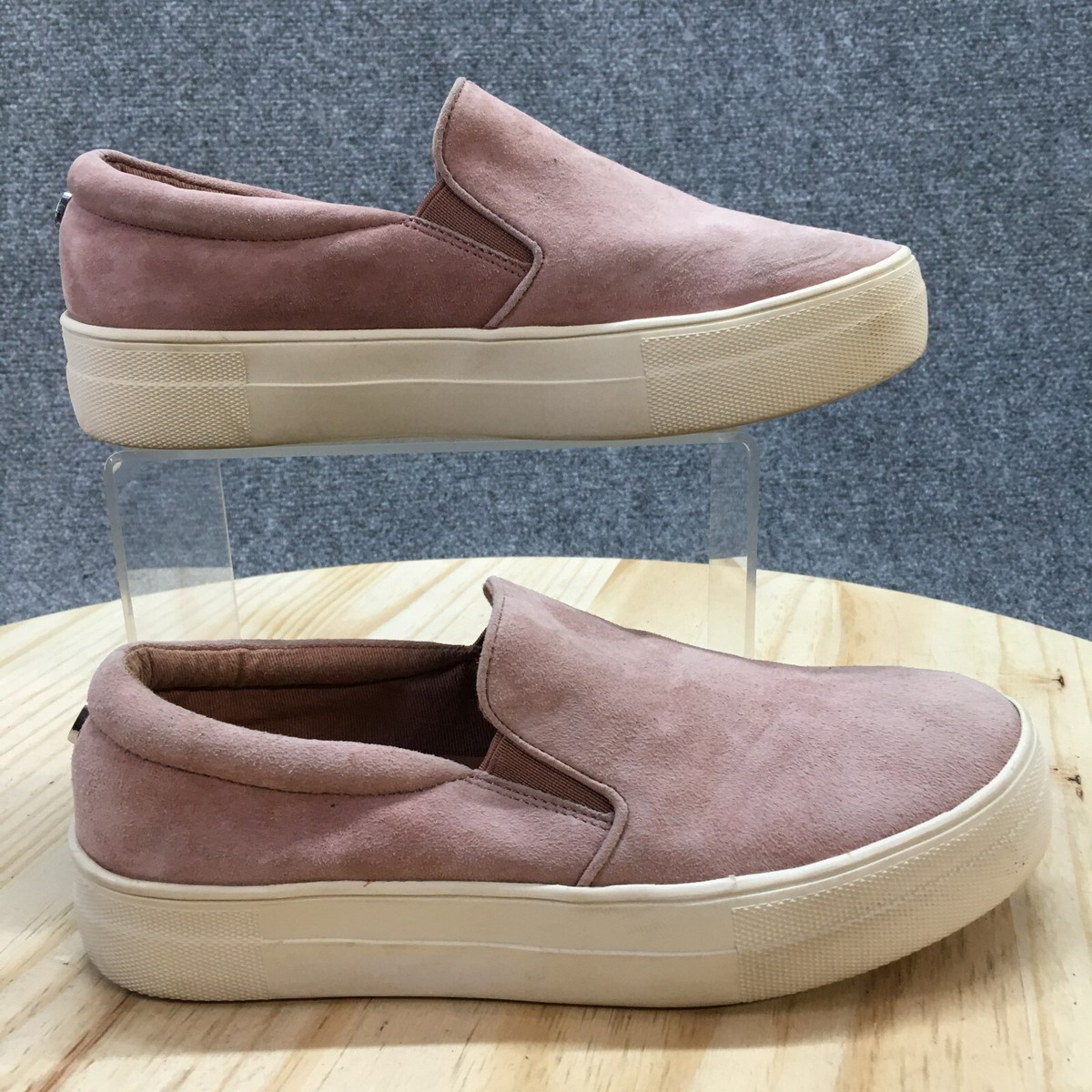 Steve Madden Shoes Womens M Gills Slip On Sneakers Pink Leather