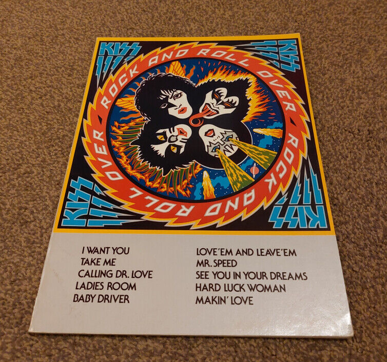 Kiss – Rare Sheet Music Song Book – Rock N Roll Over - Aucoin Er